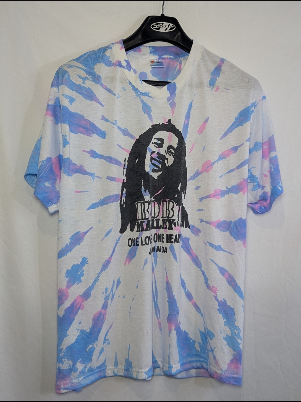 Vintage 90s Bob Marley One Love Tie Dye Graphic Tee XXL